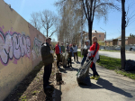 Массовый субботник в старом центре Бийска